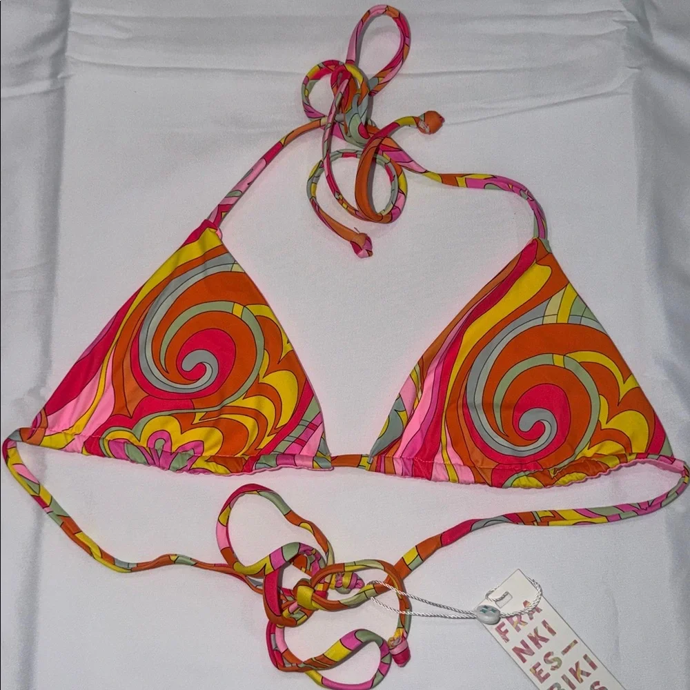 FRANKIES BIKINIS Tia Triangle Bikini Top, XS